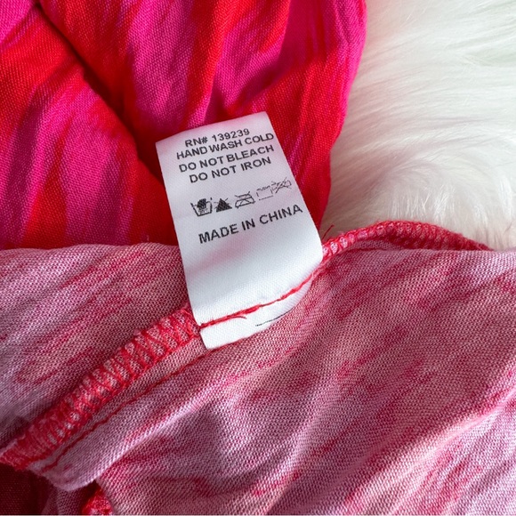 Pomander Place Hot Pink Ikat Kenzo Dress Red Chevron Ruffle - Picture 11 of 14